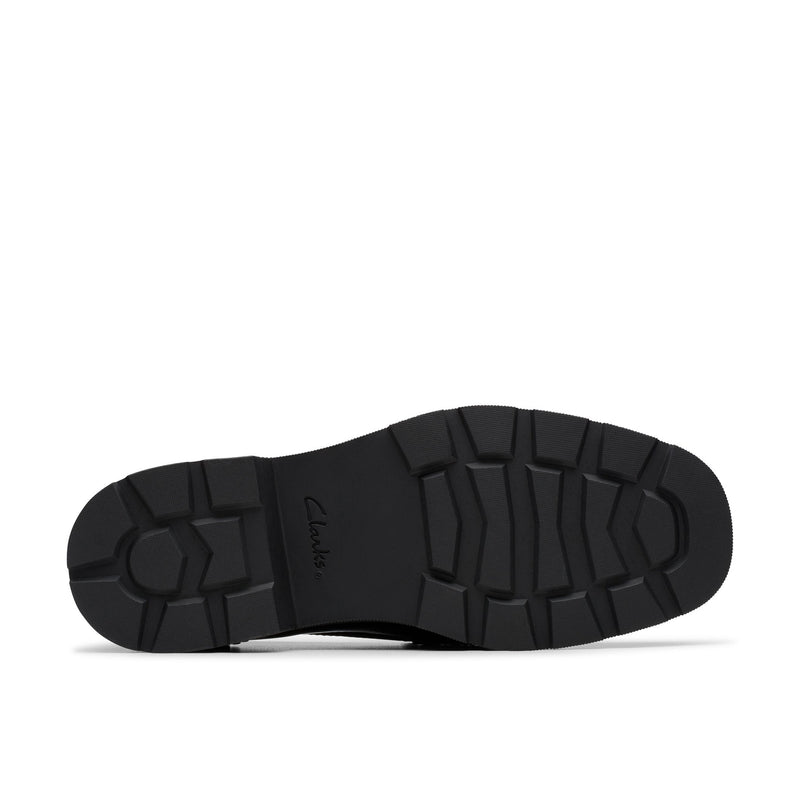 Girls Clarks Lauryl Tassel School Shoes - Black Patent