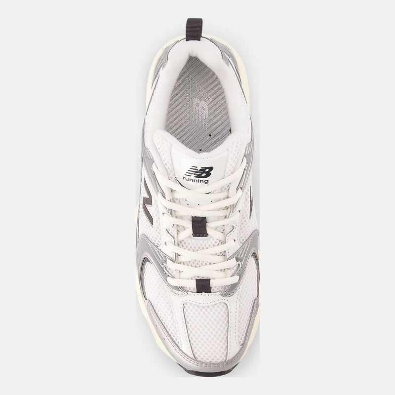 Unisex New Balance 530 Mesh Trainers - Silver Metallic with Black Cement