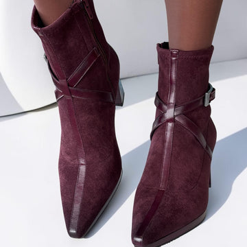 Womens Hispanitas 265087 Bangkok Ankle Boots - Burgundy