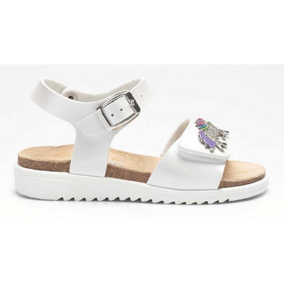 Lelli Kelly Girls Unicorn Metallic White Sandals - Silver