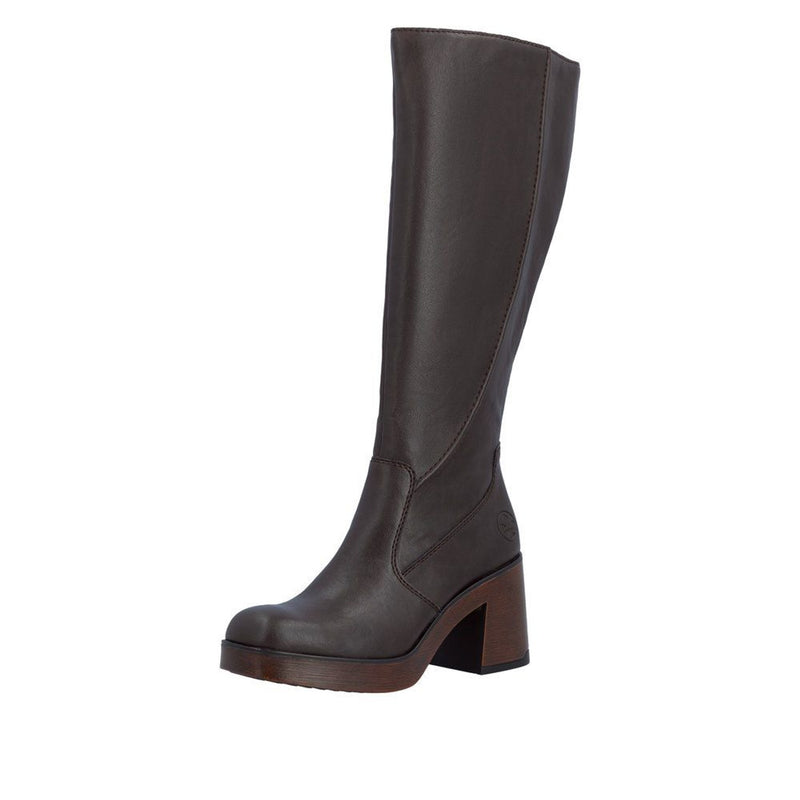 Womens Rieker 58090 Nougat Long Boots - Nougat