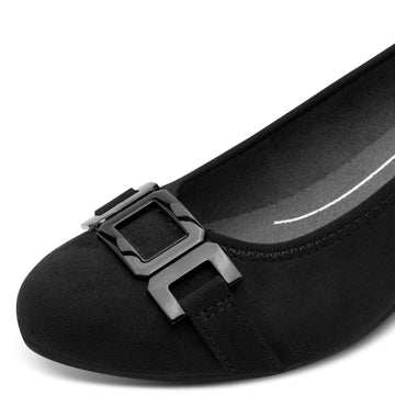 Womens Jana 22369 Black Block Heels - Black