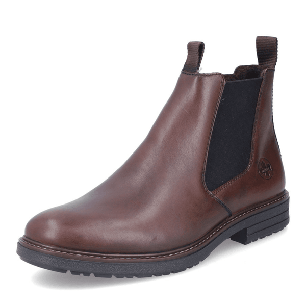Mens Rieker 33180 Chelsea Zip Boot - Dark Brown