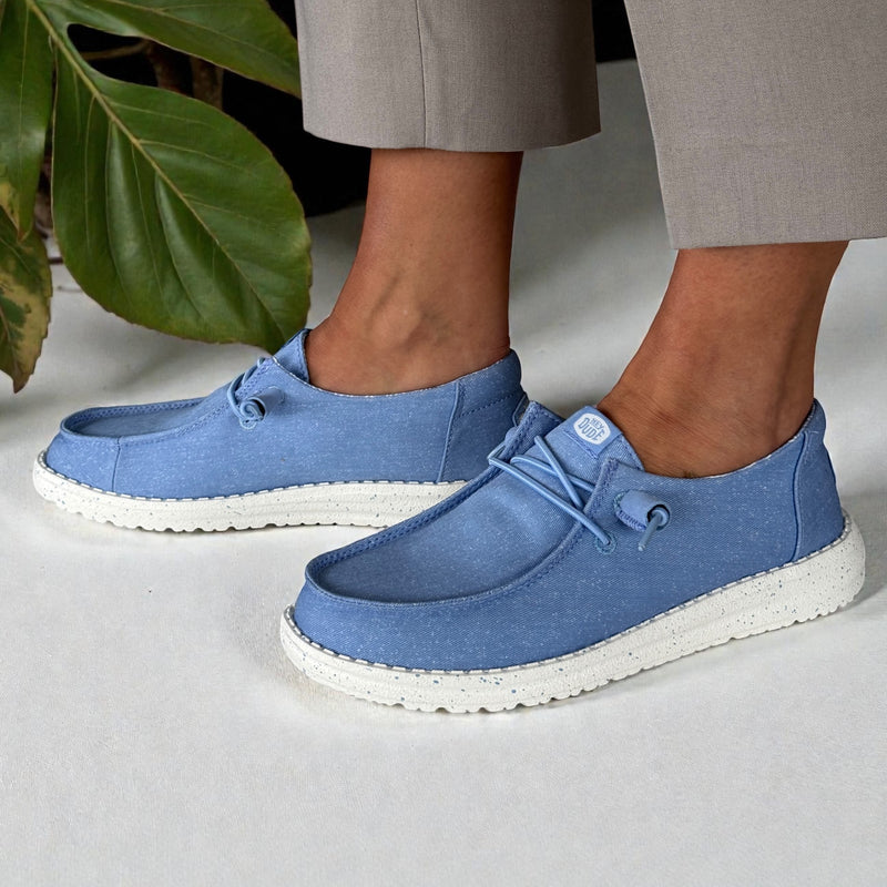 Womens HEYDUDE Wendy Stretch Canvas - Hydrangea Blue