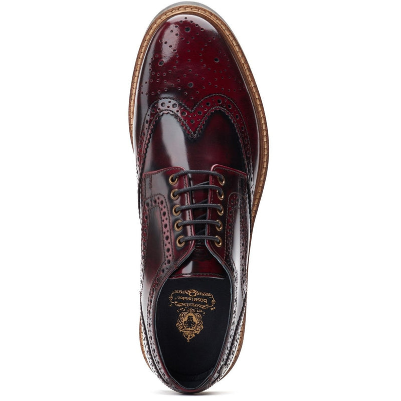 Mens Base London Woburn Formal Lace-up Shoes - Bordo