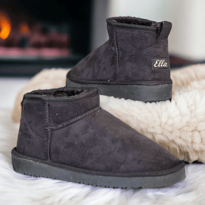 Womens Ella Rocket Ultra Mini Boot Slippers - Black