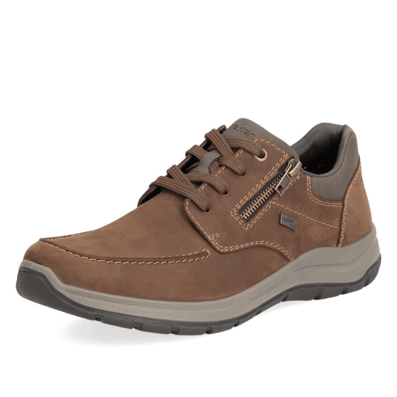 Mens Rieker 03601 Brown Side Zip Water Resistant Trainers - Brown