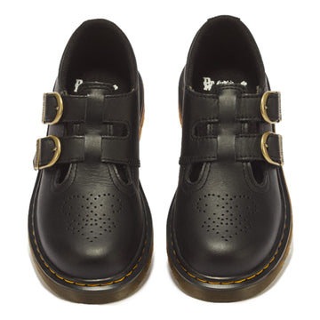 Junior Girls Dr. Martens 8065 Softy T Leather Black Mary Jane School Shoes - Black