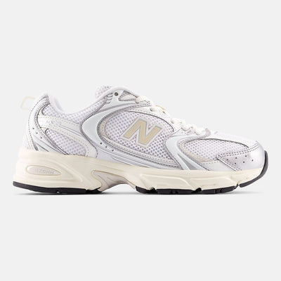 Unisex New Balance 530 Mesh Trainers - Silver Metallic with Linen
