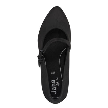 Womens Jana 24461 Block Heels - Black