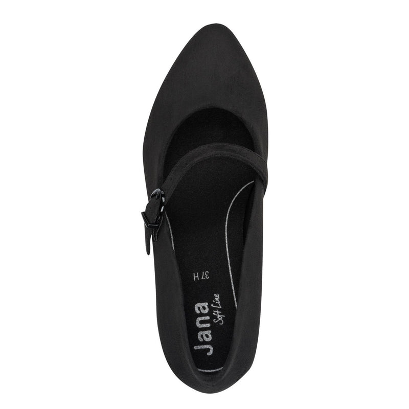 Womens Jana 24461 Block Heels - Black