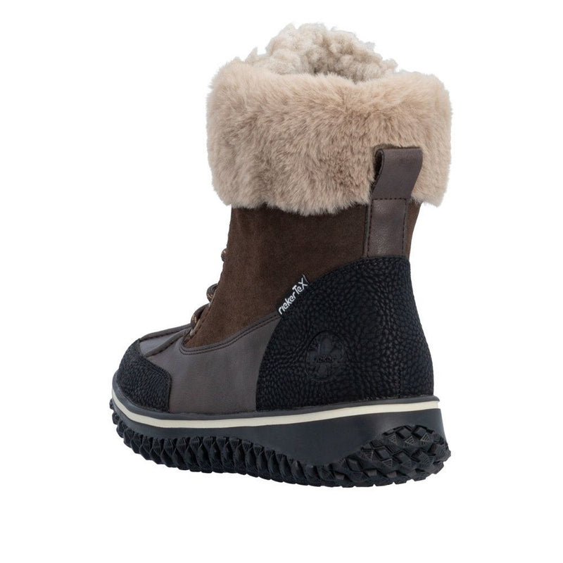 Womens Rieker Z4203 Black Boots - Black