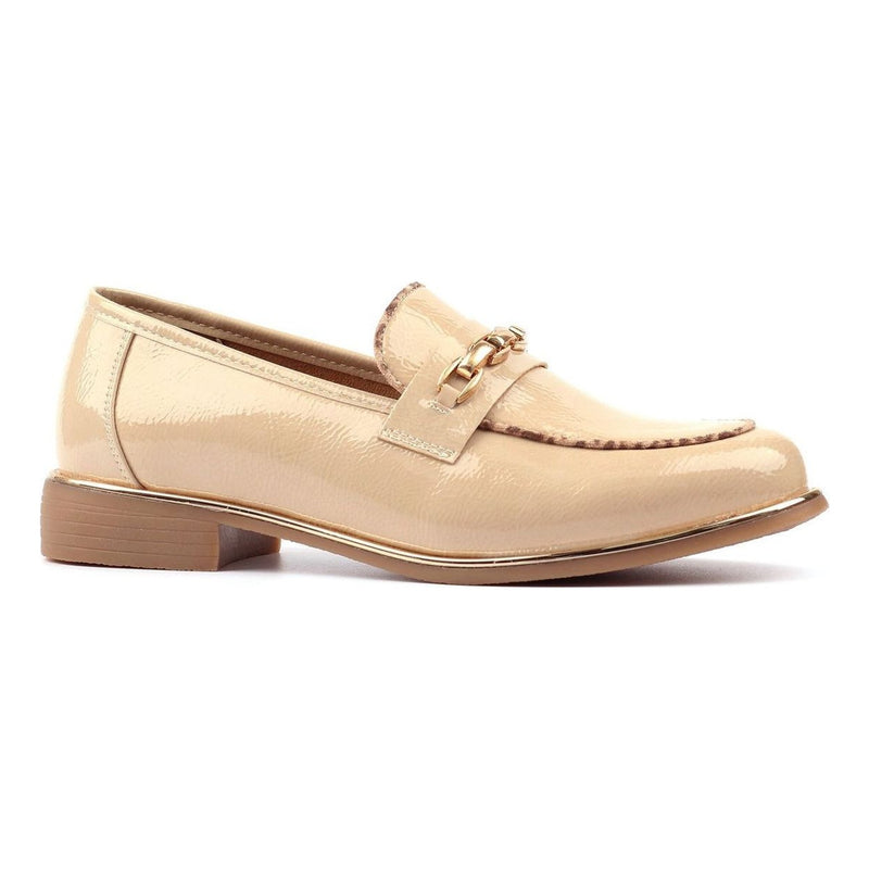Womens Lunar Mylee Patent Loafer - Beige