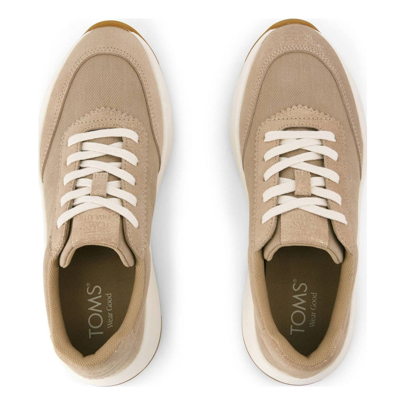Womens Toms Travel Lite Wedge Trainers - Mid Taupe Metallic