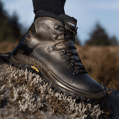 Mens Grisport Everest Waxed Leather Hiking Boot - Brown