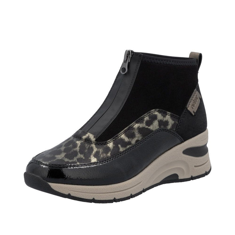 Womens Rieker N9362 Black Boots - Black