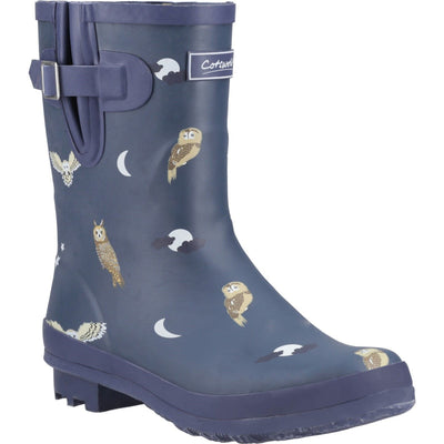 Womens Cotswold Woodland Mid Wellingtons - Owls