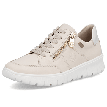 Womens Rieker N1301 Beige Tex Side Zip Trainers - Beige Gold