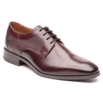 Mens Base London Dome Formal Lace-up Shoes - Burnt Brown