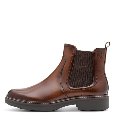 Womens Tamaris 85307 Cognac Ankle Boots - Cognac