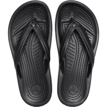 Mens Crocs Crocband Flip Flops - Black Slate Grey