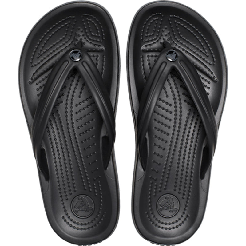Mens Crocs Crocband Flip Flops - Black Slate Grey