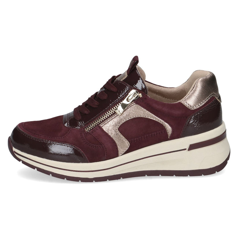 Womens Caprice 23300 Trainers - Bordeaux Combi
