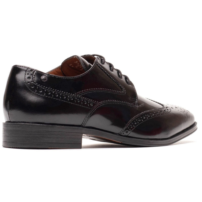 Mens Base London Steeple Hi Shine Black Formal Lace-up Shoes - Hi Shine Black