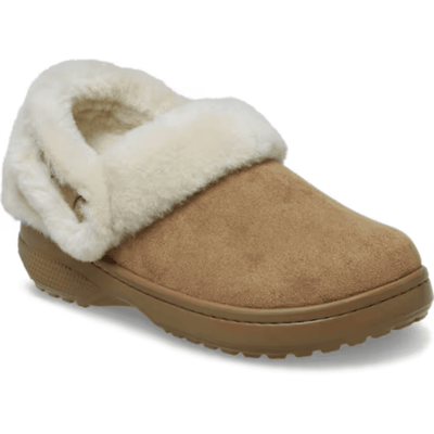 Mens Crocs Classic Unfurgettable Vegan Suede Clogs - Sepia