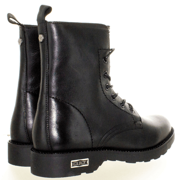 Womens Cult Ladies Zeppelin Black Diamante Biker Boots - Black