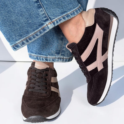 Womens Gabor 6032 Trainers - Dark Brown