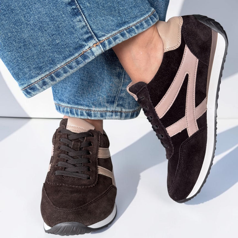 Womens Gabor 6032 Trainers - Dark Brown