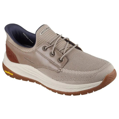 Mens Skechers 205467 Mereo-Alden Slip-Ins Trainers - Taupe