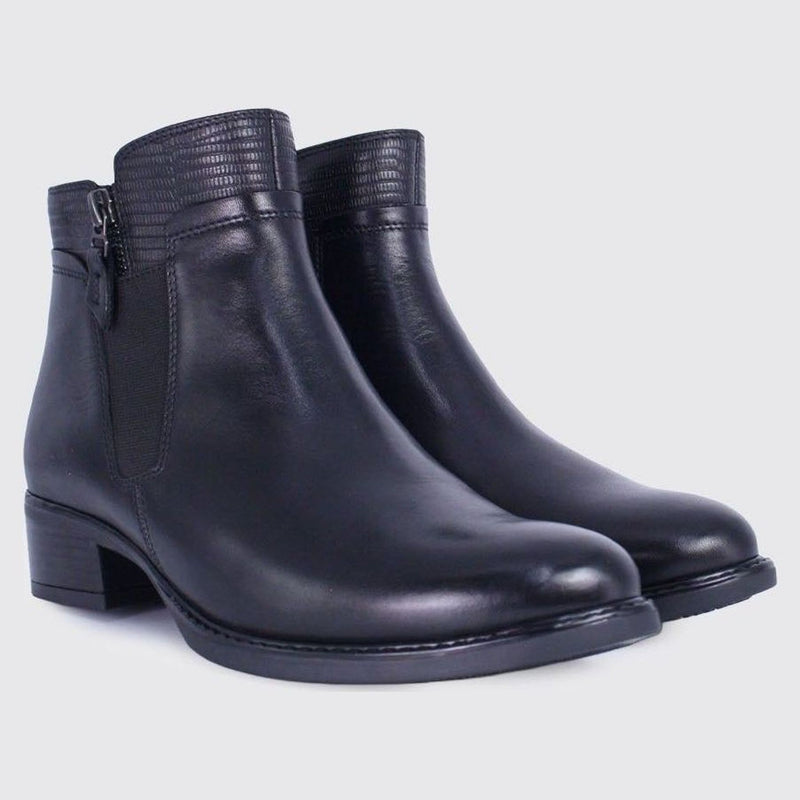 Womens Dubarry Cierra Leather Ankle Boots - Black