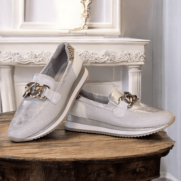 Womens Jana 24766 Sporty Mesh Loafers - Beige