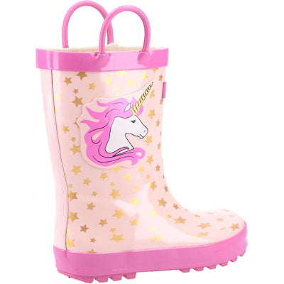 Kids Cotswold Puddle Wellingtons - Unicorn