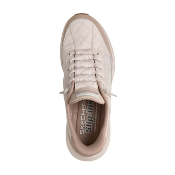 Womens Skechers 150404 Slip-In Contour Foam Trainer - Natural