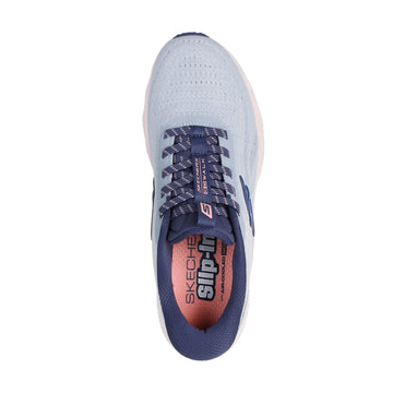 Womens Skechers 125144 Pale Blue & Pink Slip-Ins Monomesh Go Walk Glide-Step 2.0 Bungee - Blue