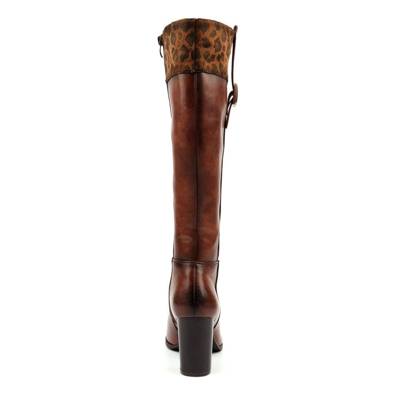 Womens Lunar Shayla Tan Long Boots - Tan