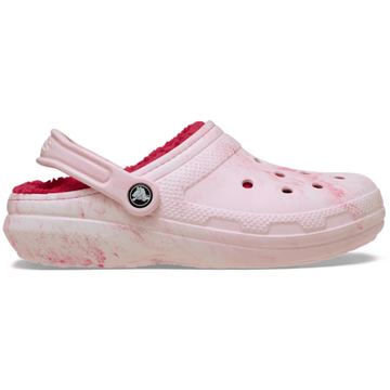 Womens Crocs Classic Lined Watercolour Marbled Clogs - Marble Pink
