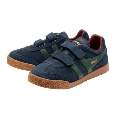 Kids Gola Harrier Strap Navy Trainers - Navy
