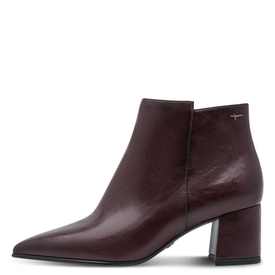 Womens Tamaris 25023 Merlot Ankle Boots - Merlot