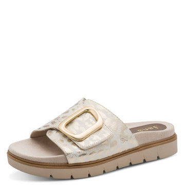 Womens Jana 27561 Open Toe Sandals - Gold Leo Met