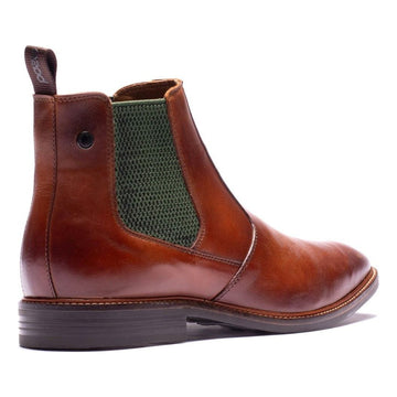 Mens Base London Kensington Leather Chelsea Boots - Washed Tan