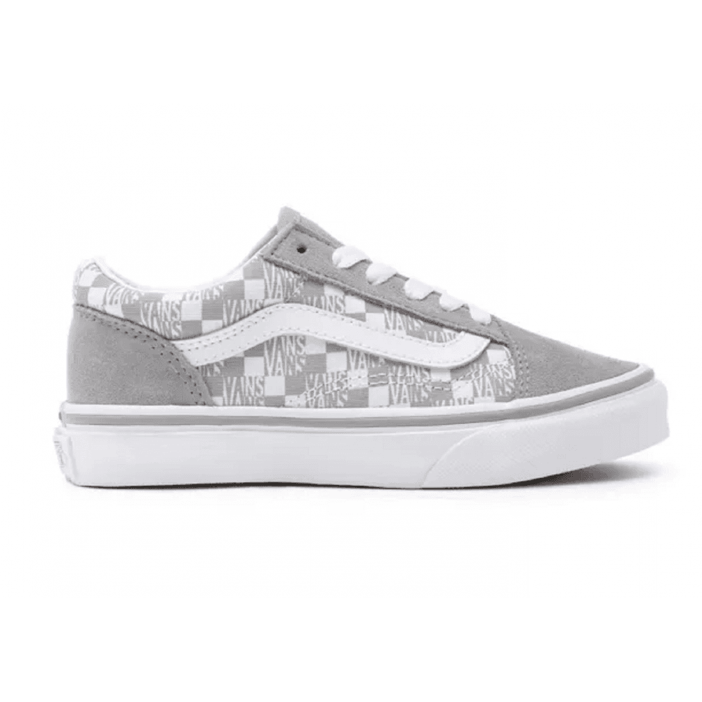 Vans Kids Checkerboard Old Skool Grey Shoes