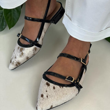 Womens Una Healy Watermelon Slingback Flat - Dalmation