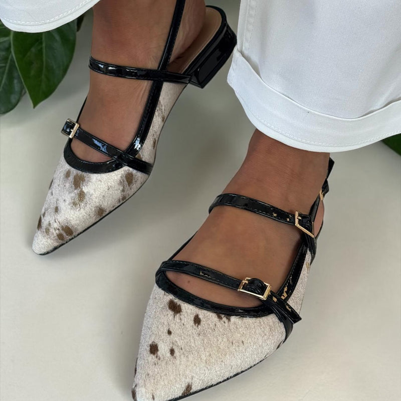 Womens Una Healy Watermelon Slingback Flat - Dalmation