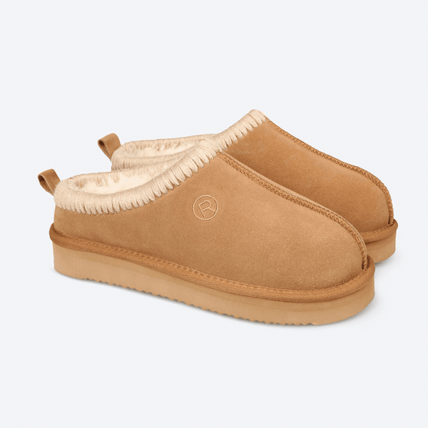 Womens Rohde 7081 Genova Tan Trim Mule Slippers - Tan