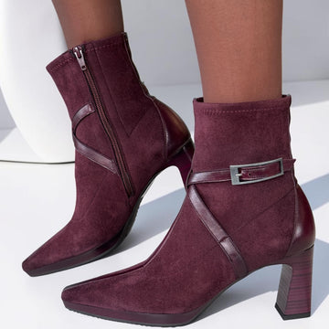 Womens Hispanitas 265087 Bangkok Ankle Boots - Burgundy