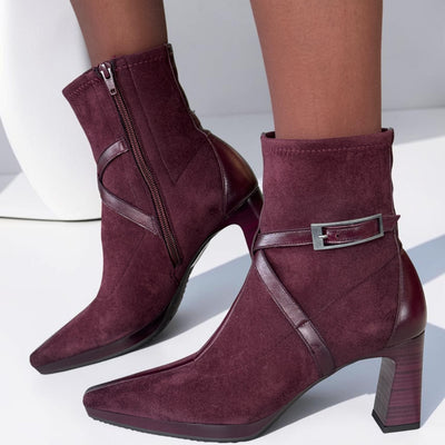 Womens Hispanitas 265087 Bangkok Ankle Boots - Burgundy
